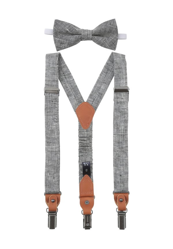 KIDS SET HOSENTRÄGER + FLIEGE  - Fliege - grau