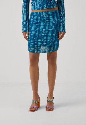 TAYLEE TIE DYE GATHERED SKIRT - Bleistiftrock - light turquoise