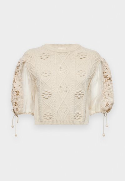 Sea BENTE COMBO SWEATER - Svetr - cream