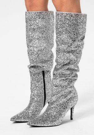 Bottes à talons hauts - silver-coloured