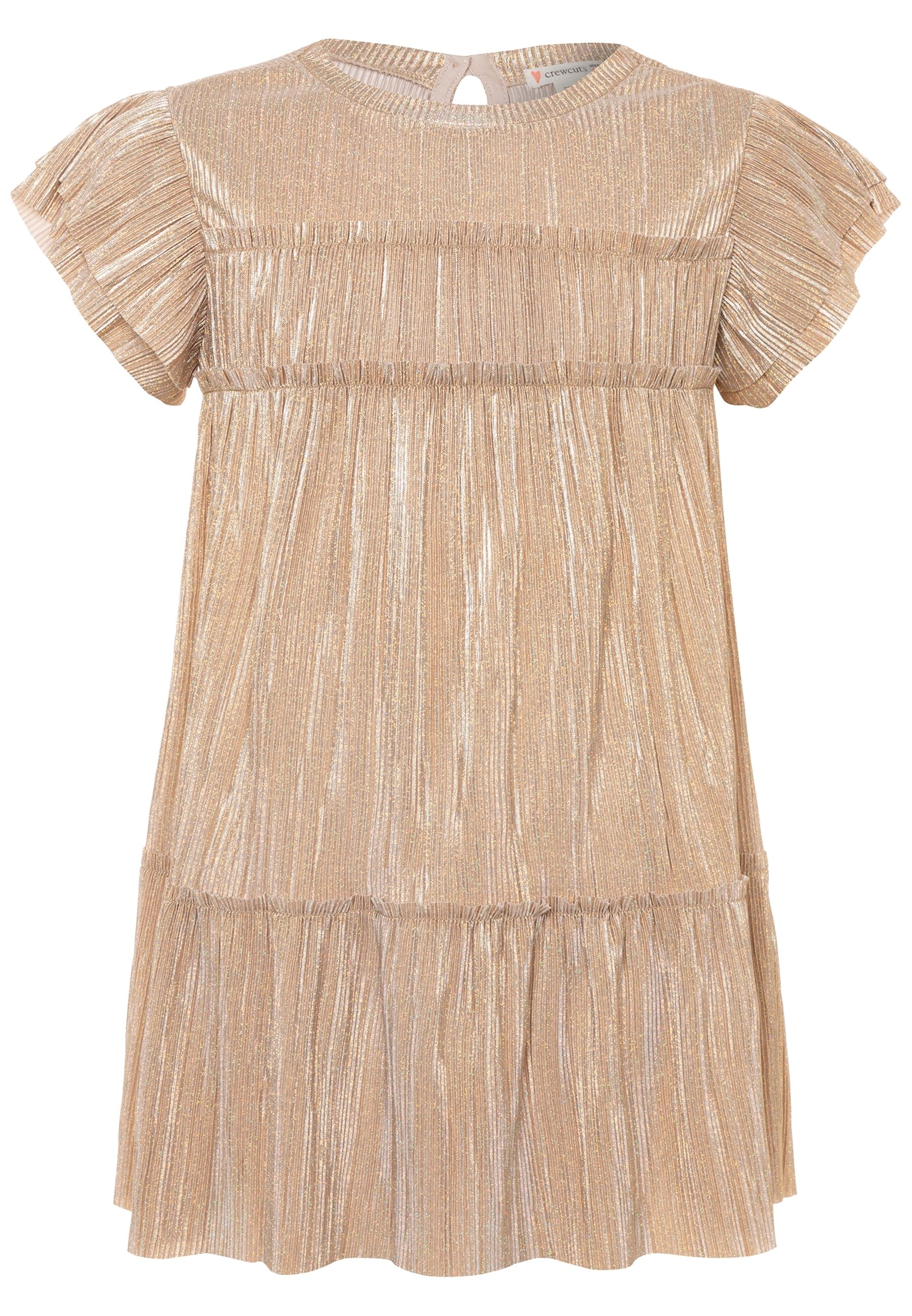 j crew gold pleated dress Deco Dress in Liquid Gold Charmeuse – Made X Hudson main image 0