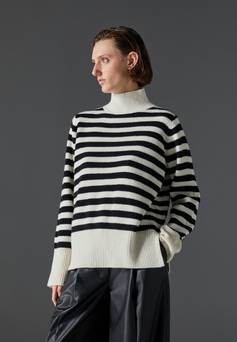 Zign Studio WOOL JUMPER - Džemperis - sand/black