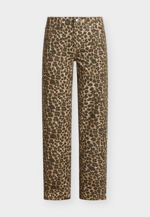 DKNY, MID RISE CLASSIC STRAIGHT - Jean droit - woodsmoke leopard
