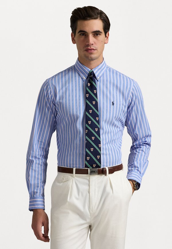 CUSTOM FIT STRIPED STRETCH POPLIN SHIRT - Shirt