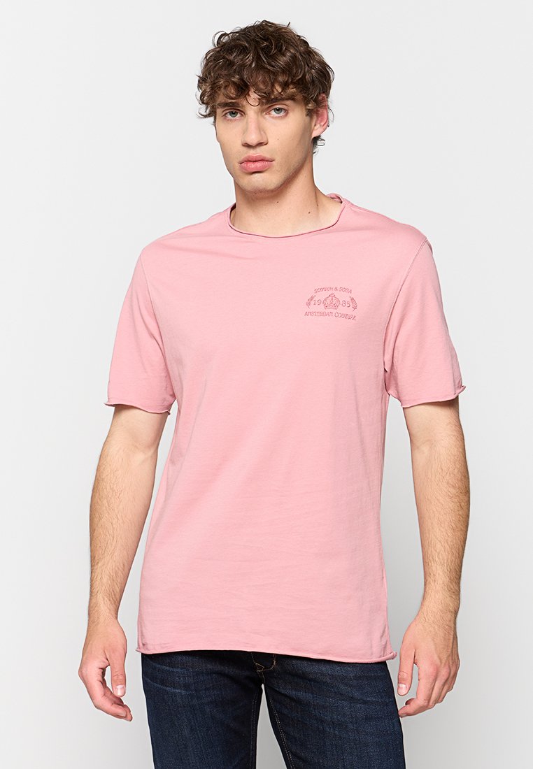 Scotch & Soda T-shirt basic roze