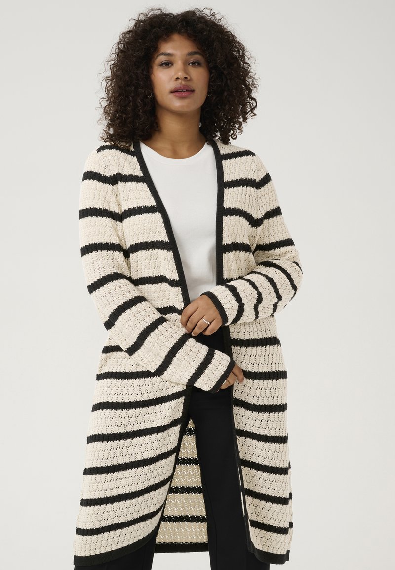 Kaffe Curve - KCELINA - Cardigan - feather gray black stripe, Enlarge