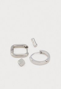 Pier One UNISEX SET - Earrings - silver-coloured