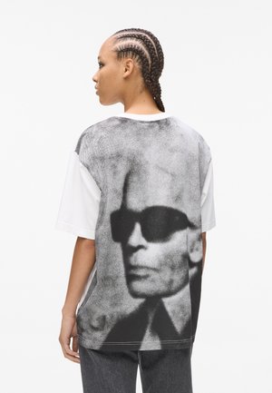 RELAXED KARL PRINT - T-shirts print - white