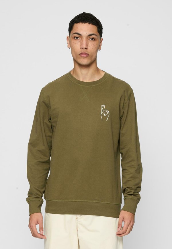 EASY SIGN CREWNECK - Sweatshirt - olive