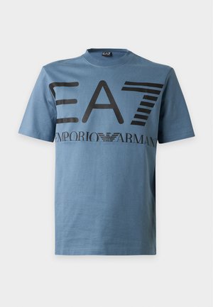 EA7 Emporio Armani, TRAIN LOGO SERIES TEE  - T-shirt con stampa - china blue