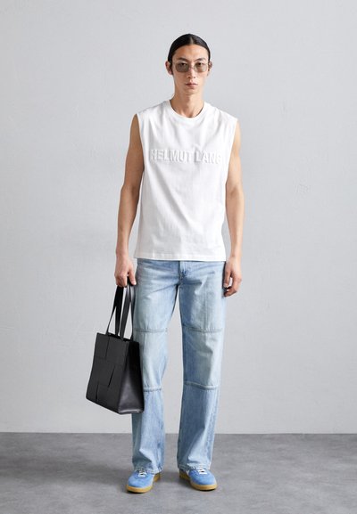 Helmut Lang EMBOSSED TANK ROUNDE - Topper - optic white