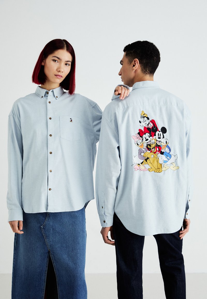 GAP MICKEY BIG SHIRT UNISEX - Pogājama blūze - bleach blue