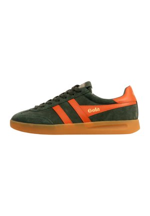 Gola BASKET CUIR CYCLONE - Sneakers basse - kaki sombre orange gum