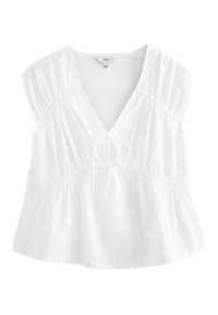 Next BRODERIE SHORT SLEEVE - Pluus - white