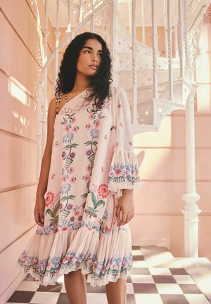 Cath Kidston, ONE SHOULDER FLAMINGO DRESS - Day dress - ecru