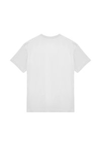 Witte katoenen T-shirt met korte mouwen, ronde hals en een gladde textuur. Heeft een eenvoudig, onopvallend ontwerp zonder zichtbare labels of logo's.