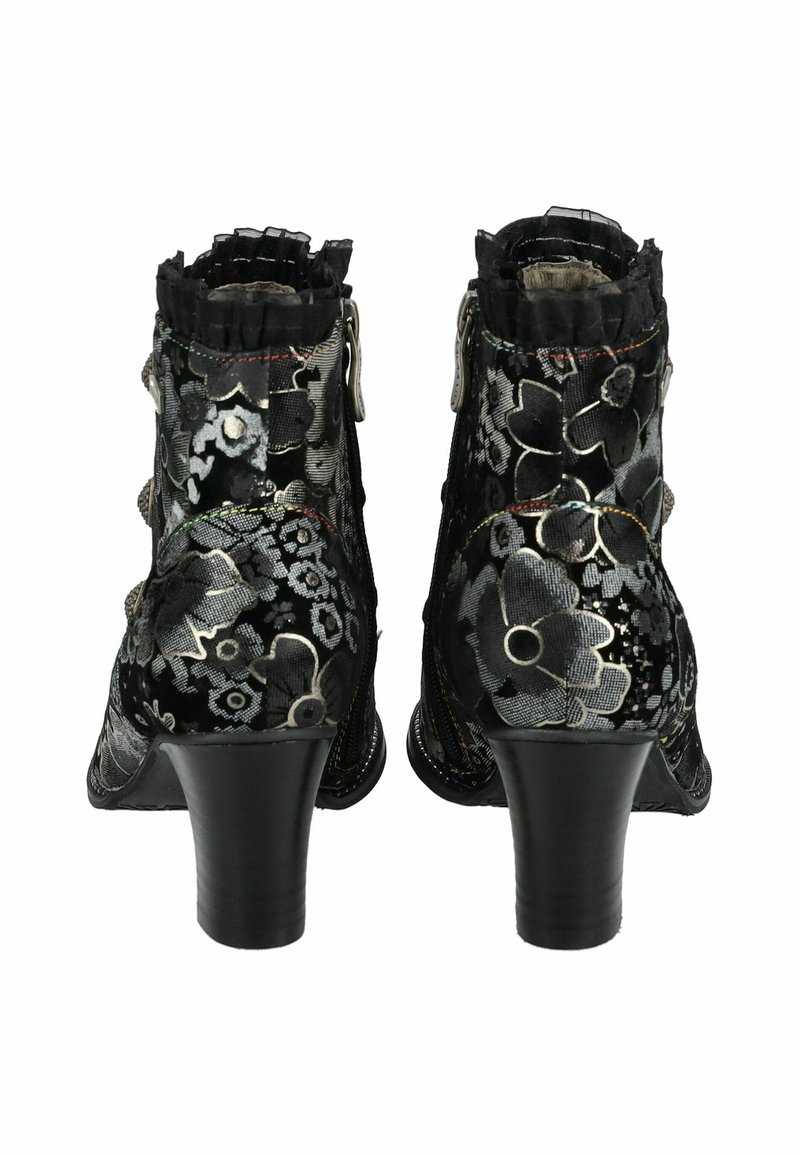 LAURA VITA Bottines Femme Alcbaneo 2271 - Cuir Floral Talon Stiletto