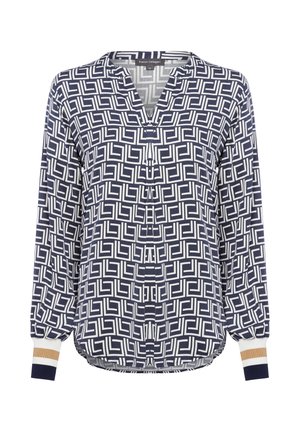 Blouse - marine/weiß