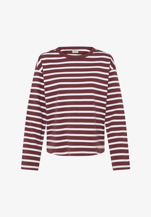 Fransa, FRBREE - Longsleeve - rum r w whisper white stripe