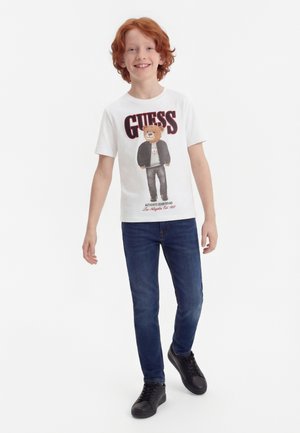 Guess JUNIOR - T-shirt imprimé - pure white