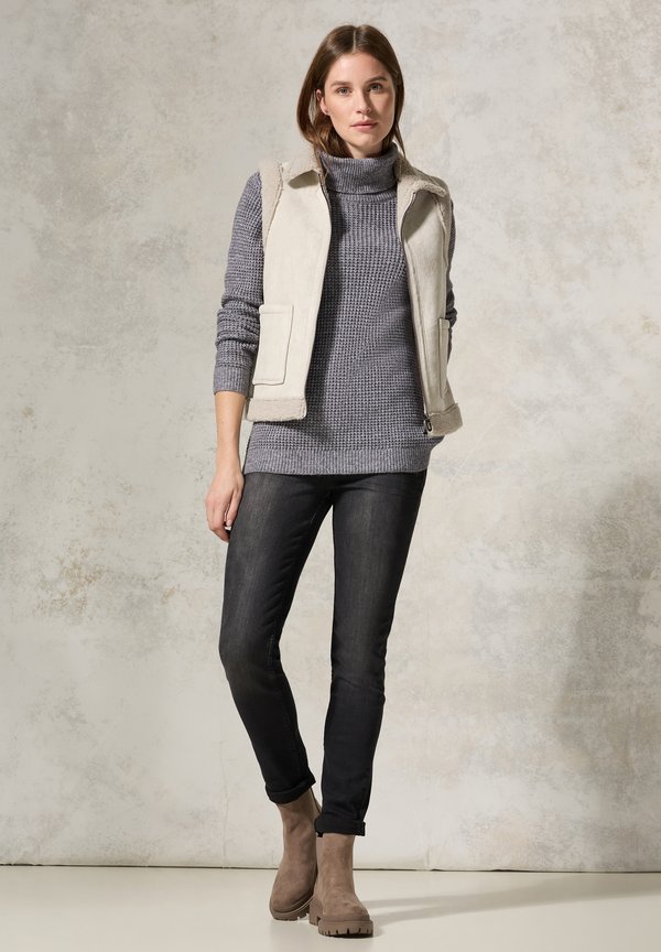 SOFTER ROLLKRAGEN - Strickpullover - grau