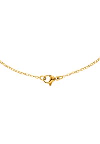Gouden ketting met een verfijnd ontwerp, met een kreeftsluiting en ronde schakels, die een gladde, gepolijste textuur tentoonstelt.