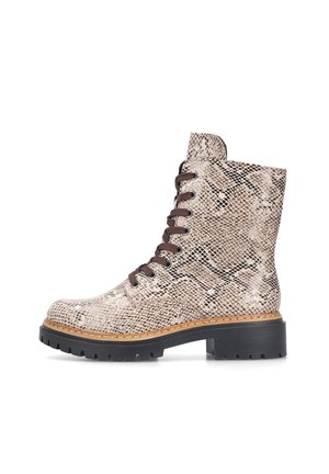 Rieker, RIEKER BIKER BOOTS 72627 - Lace-up ankle boots - animalprint