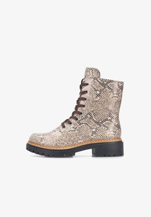 Rieker, RIEKER BIKER BOOTS 72627 - Lace-up ankle boots - animalprint