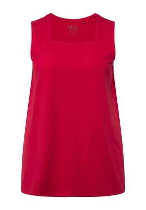Ulla Popken, LONG  CARREE-AUSSCHNITT ÄRMELLOS - Top - red