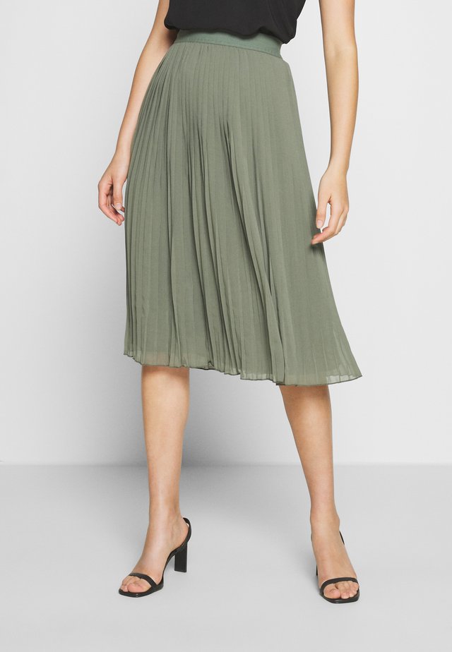 PLEATED SKIRT - A-Linien-Rock - khaki green