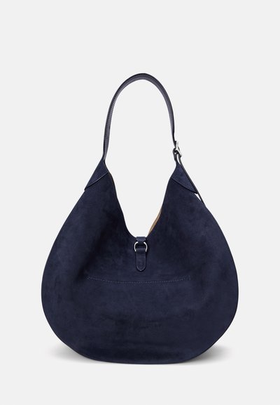 Polo Ralph Lauren POLO ID SUEDE LARGE SHOULDER BAG - Shoppingväska - night
