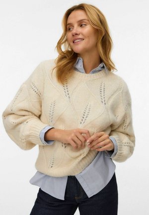 VMZENIA LS O-NECK STITCH  - Džemperis - birch