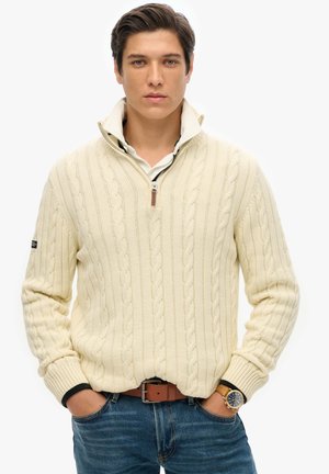 Superdry & Co CLASSIC CABLE - Strickpullover - cream