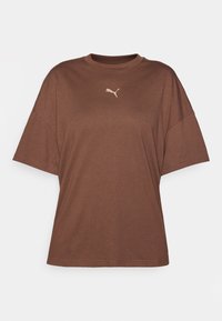 TRAIN OVERSIZED TEE - Tekninen t-paita - espresso brown