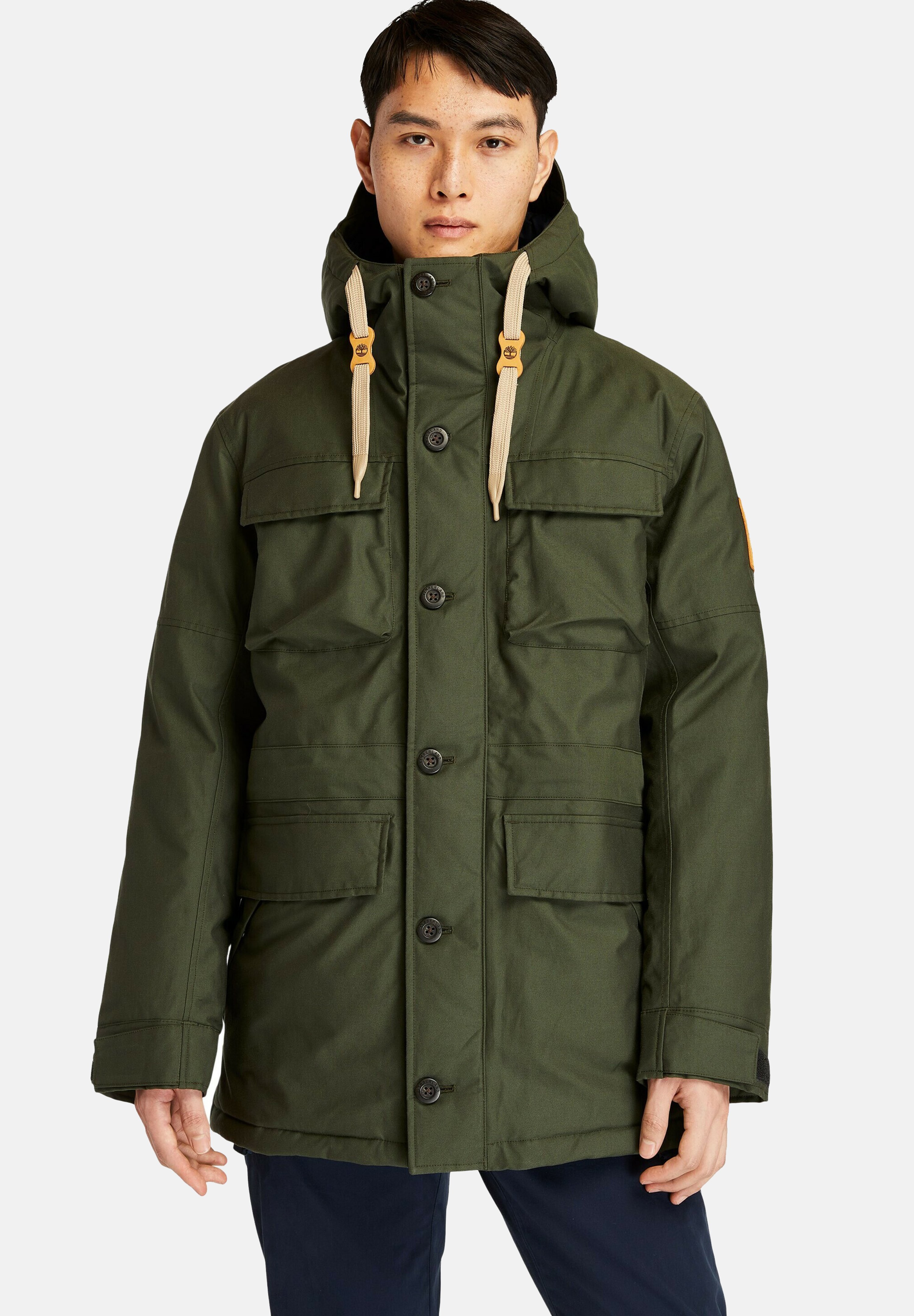 Timberland EXPEDITION FIELD PARKA DV - Abrigo de invierno - duffel bag/verde  oliva - Zalando.es