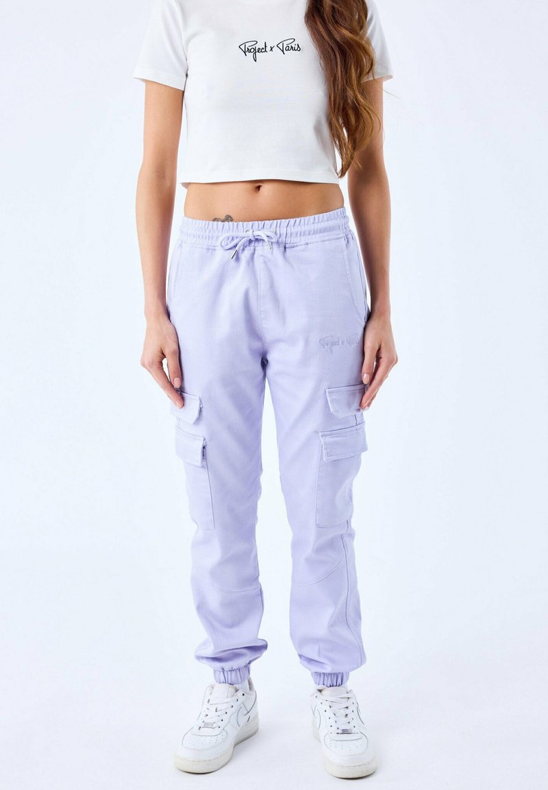 Project X Paris JOGG À POCHES MULTIPLES - Pantaloni cargo - purple heather