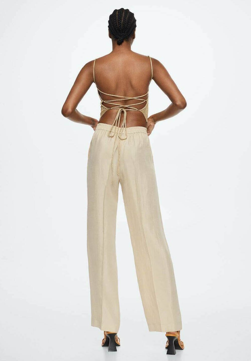 Mango DALIA - Trousers - sand - Zalando 