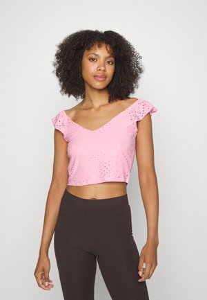 Vero Moda VMTASSA CROP - T-shirt estampada - prism pink