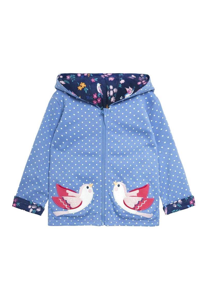 JoJo Maman Bébé BUNNY MOUSE APPLIQUE REVERSIBLE REGULAR FIT - Užtrauktuku užsegamas treningas - blue bird