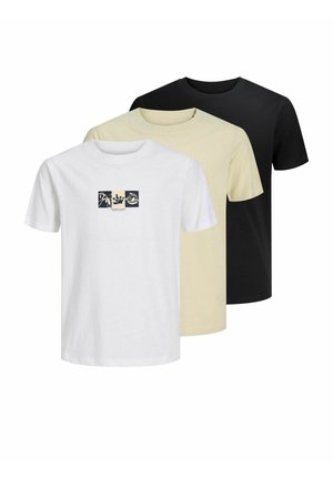 3ER PACK - T-shirt med print - black