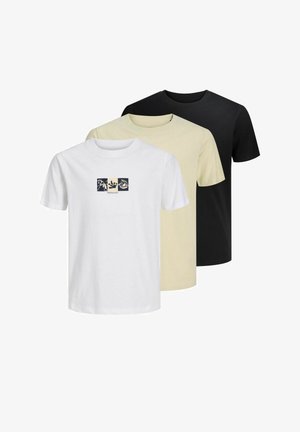 3ER PACK - Majica kratkih rukava s printom - black