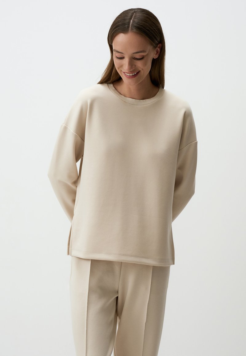 Jimmy Key CREW NECK LONG SLEEVED - Felpa - beige