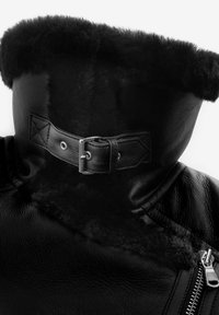 Next REAL AVIATOR REGULAR FIT - Kožená bunda - black