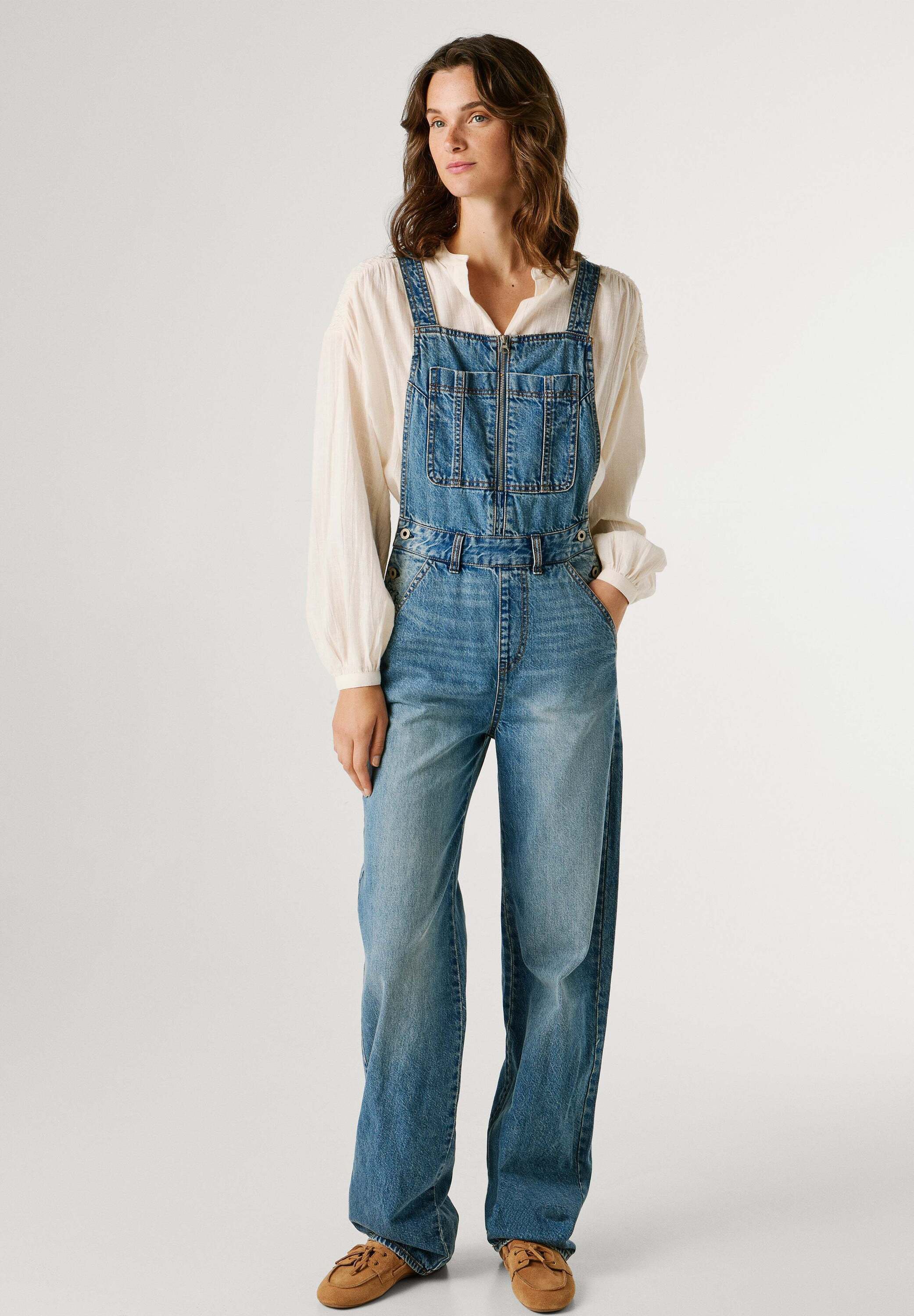 Pepe Jeans ELIA - Denim Dungarees - MEDIUM BLUE/blue denim