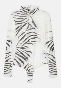 Langærmet T-shirt - white/black