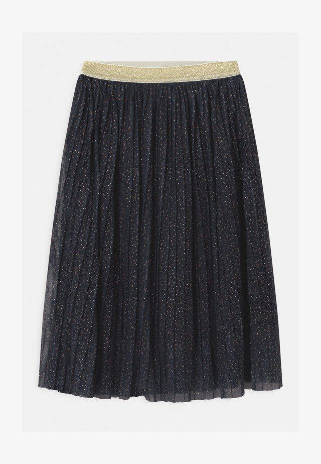 SYBIL PLEAT - Gonna a campana - navy blazer