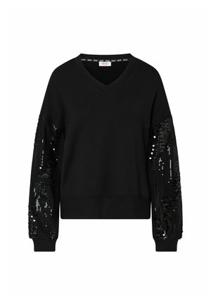 LIU JO, LIU JO SEQUIN SWEATSHIRT - Sweatshirt - black