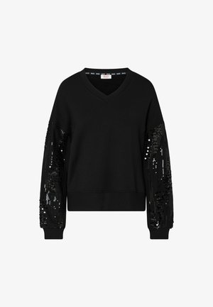 LIU JO, LIU JO SEQUIN SWEATSHIRT - Sweatshirt - black