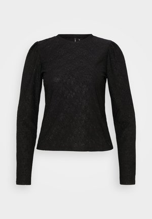 ONLY Petite, ONLSMILLA O NECK PUFF - Camiseta de manga larga - black