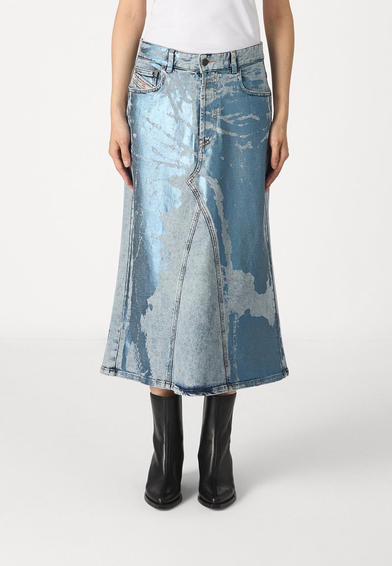 Diesel PAGO MIDI SKIRT - Jeansrok - blue denim